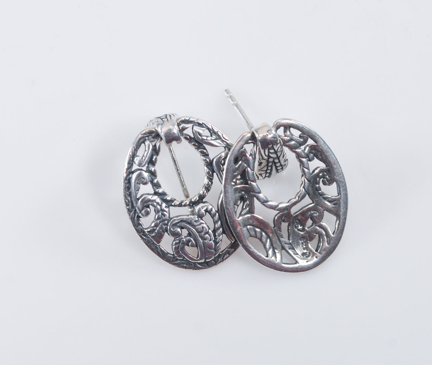 Carolyn Pollack Relios Sterling Silver Door Knocker Earrings