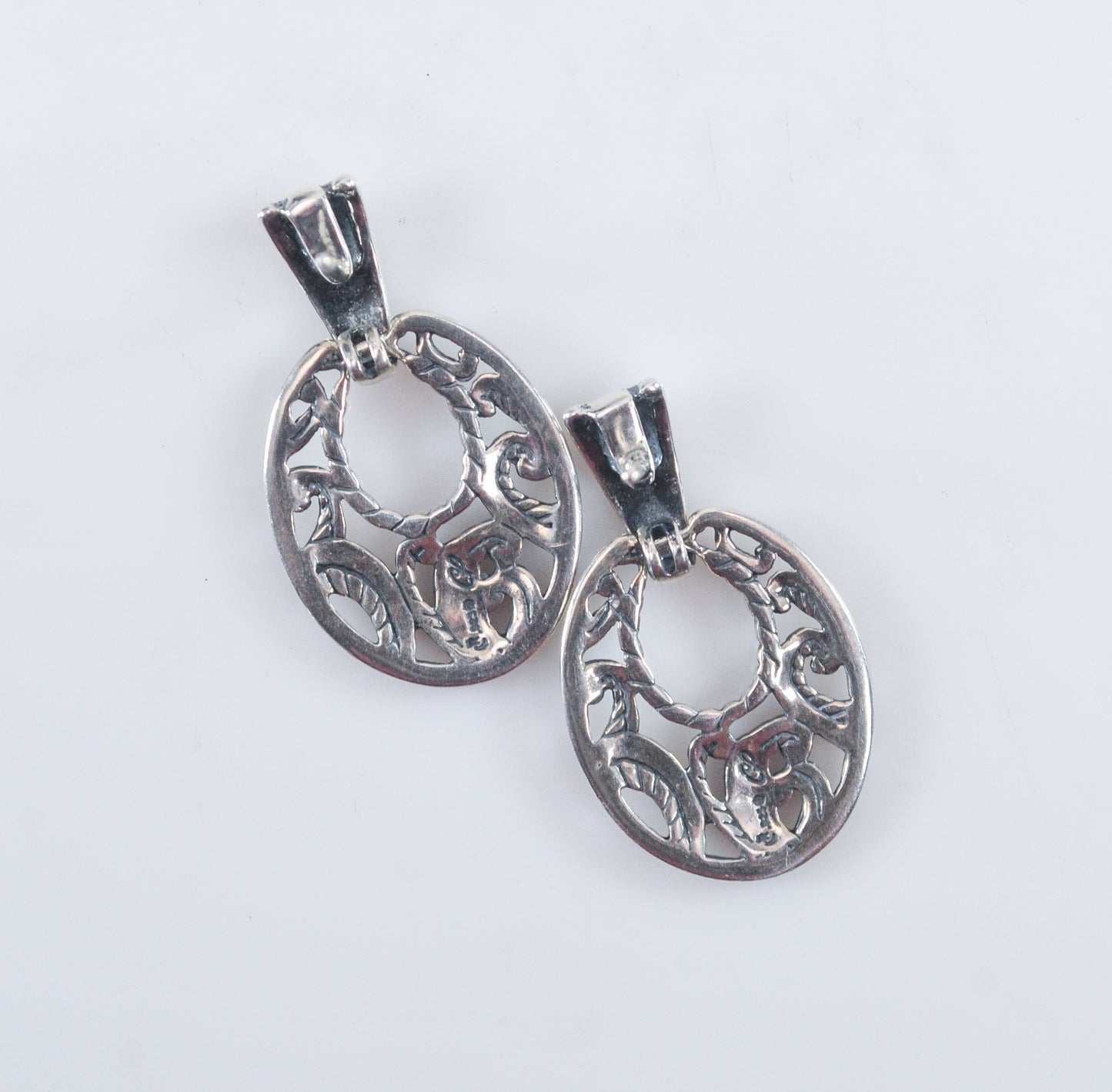 Carolyn Pollack Relios Sterling Silver Door Knocker Earrings