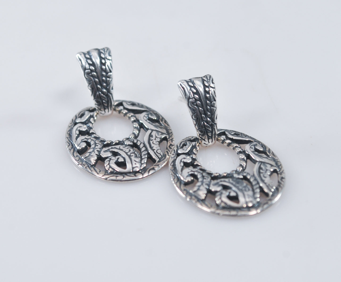 Carolyn Pollack Relios Sterling Silver Door Knocker Earrings