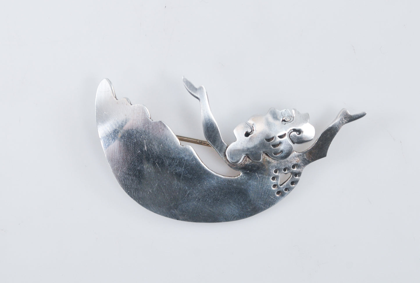 Far Fetched Sterling Silver Girl Brooch