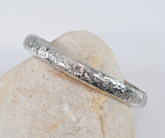 Brutalist Sterling Silver Hammered Cuff Bracelet