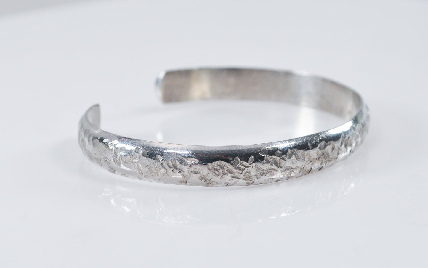 Brutalist Sterling Silver Hammered Cuff Bracelet