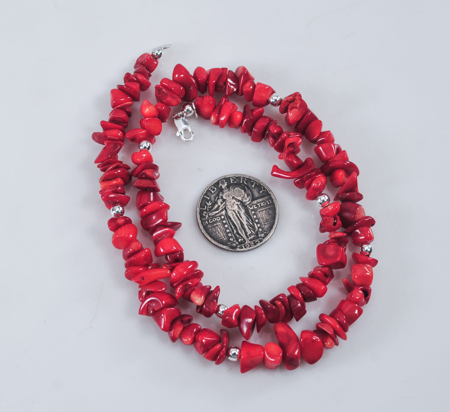 Sterling Silver Coral Necklace