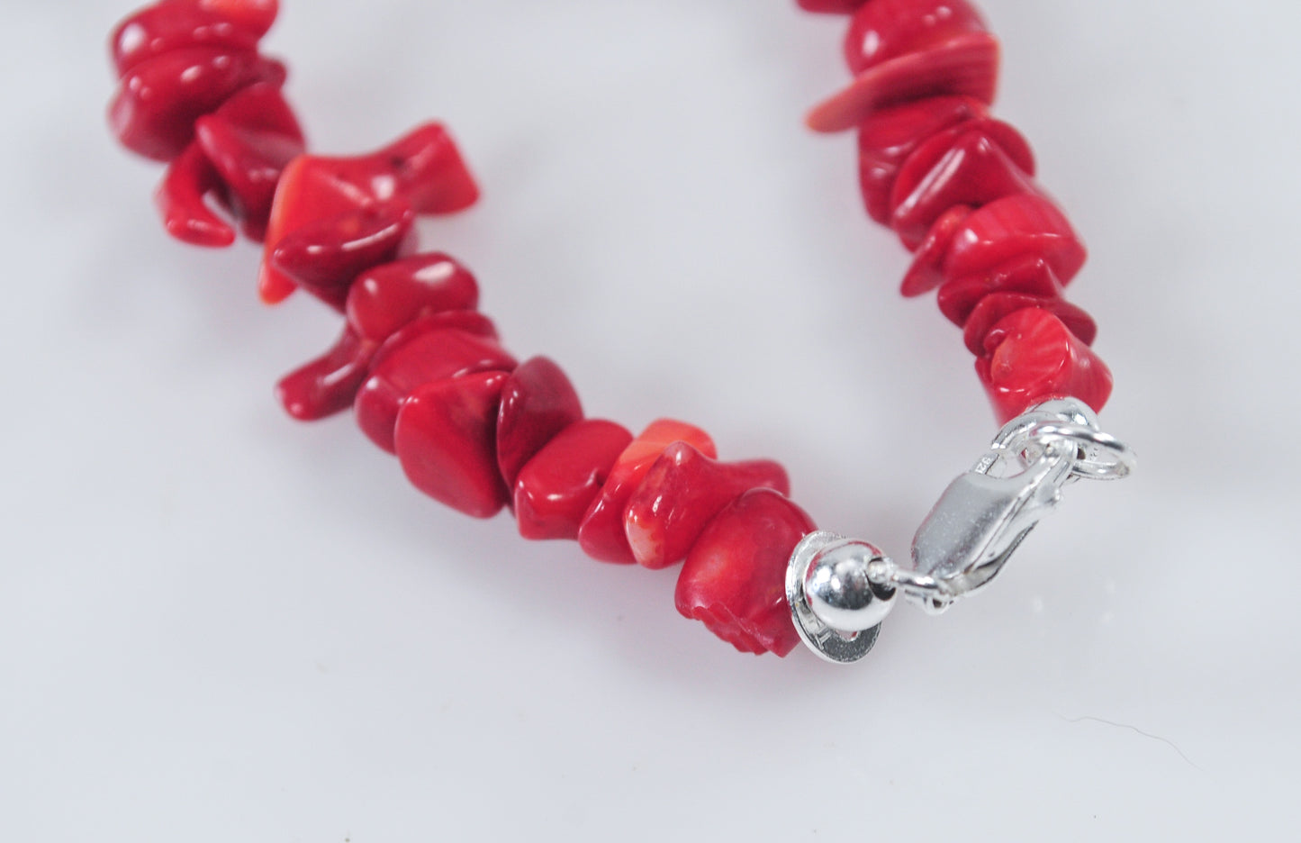 Sterling Silver Coral Necklace