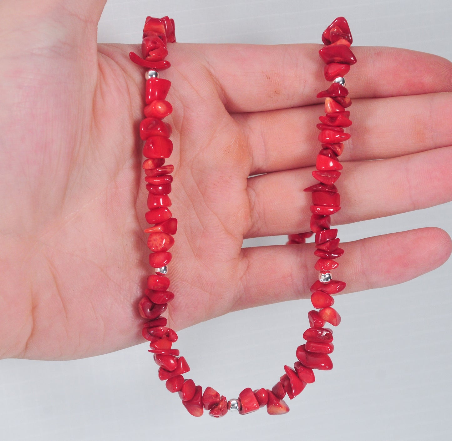 Sterling Silver Coral Necklace