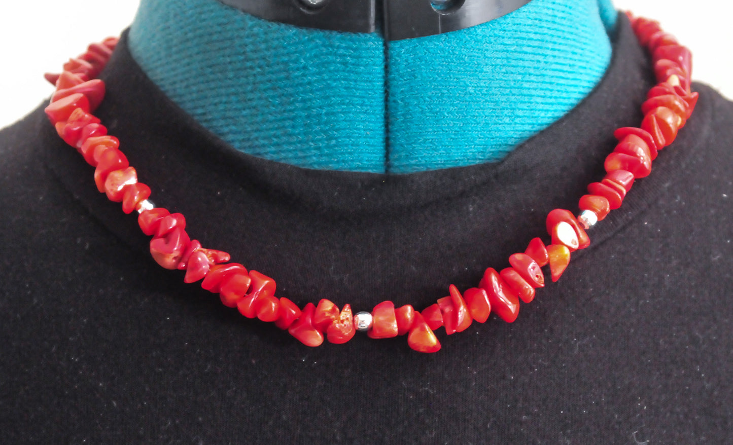 Sterling Silver Coral Necklace