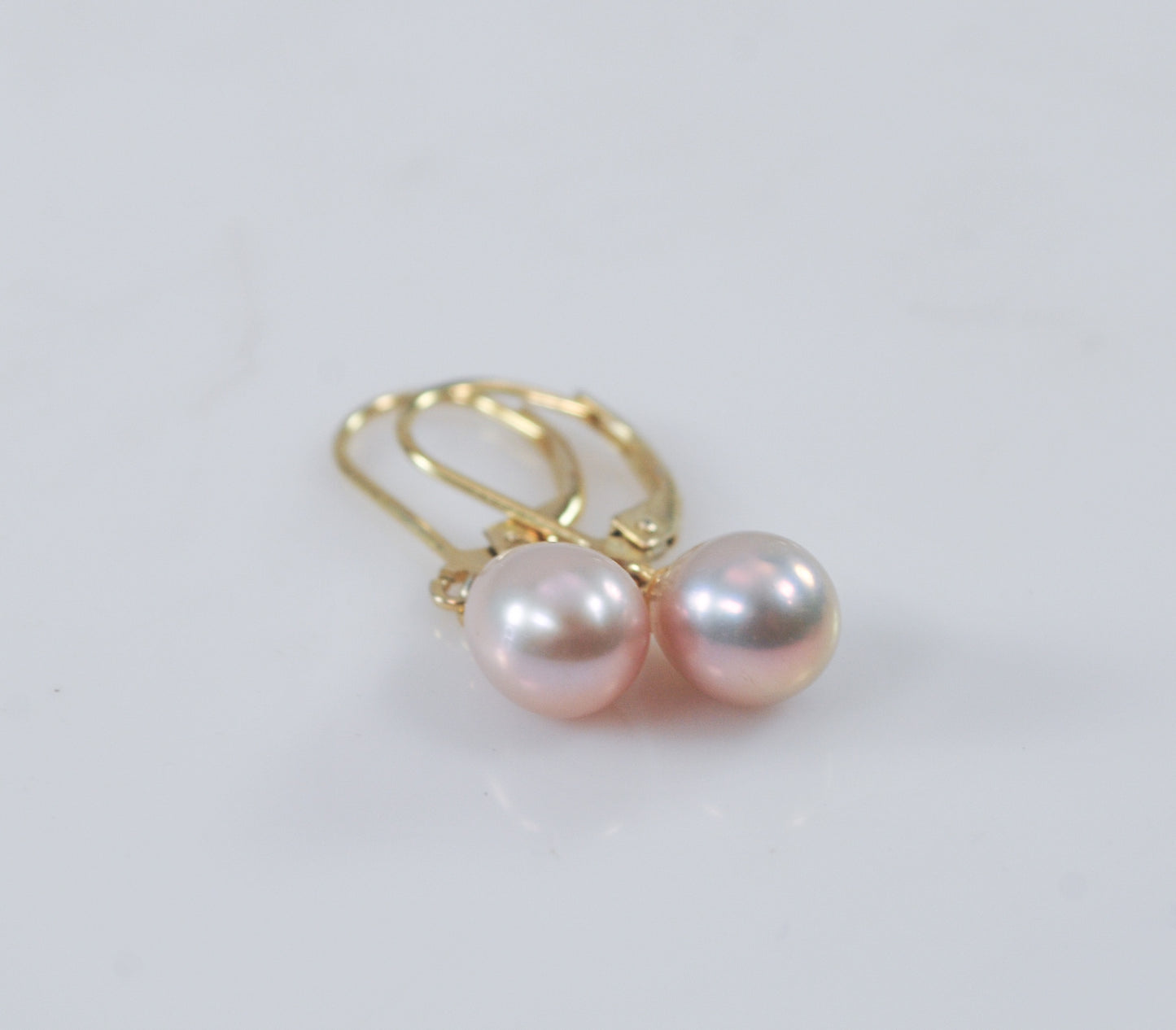 Gold over Sterling Pearl Earrings