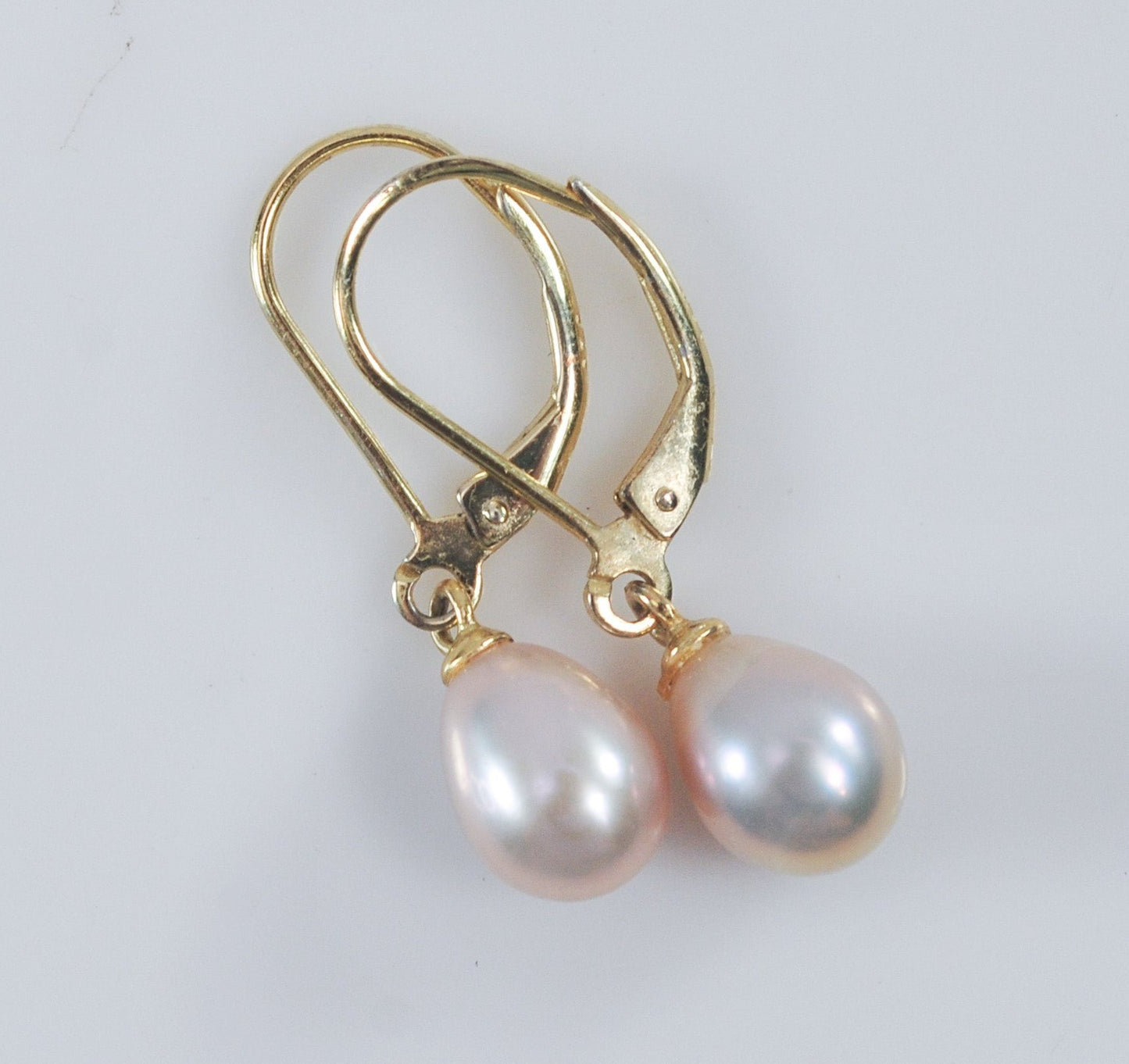 Gold over Sterling Pearl Earrings