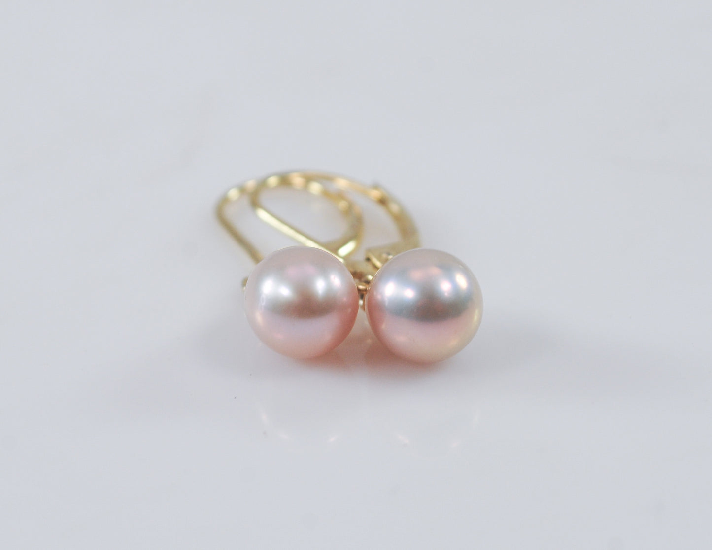 Gold over Sterling Pearl Earrings