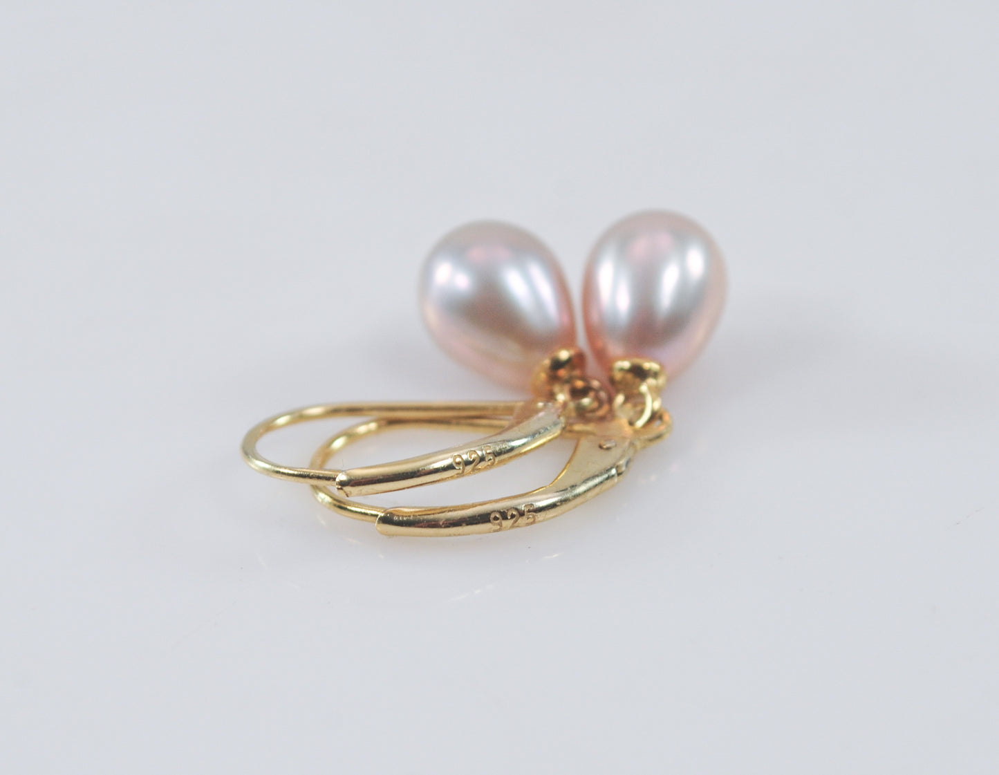 Gold over Sterling Pearl Earrings