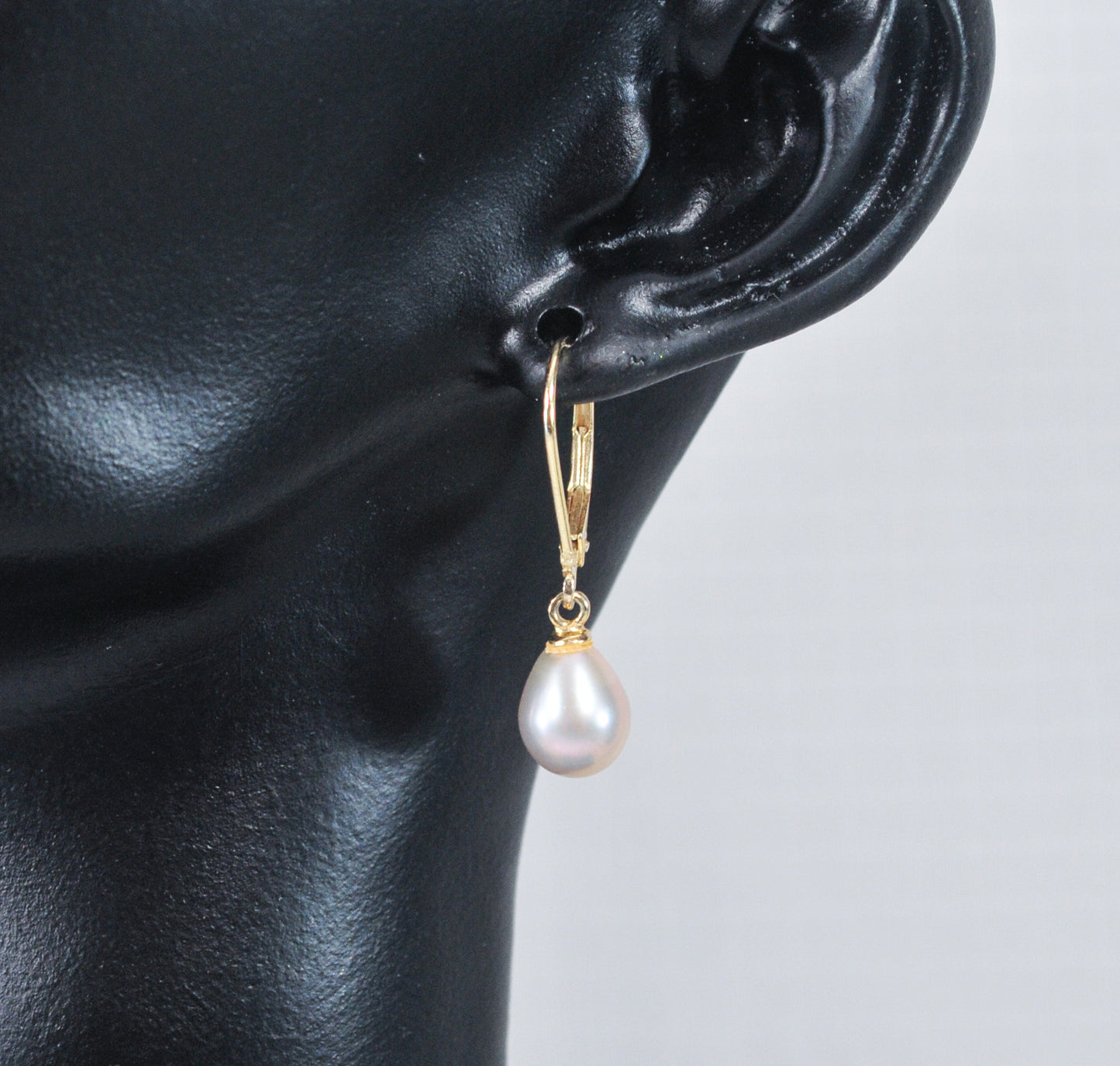 Gold over Sterling Pearl Earrings