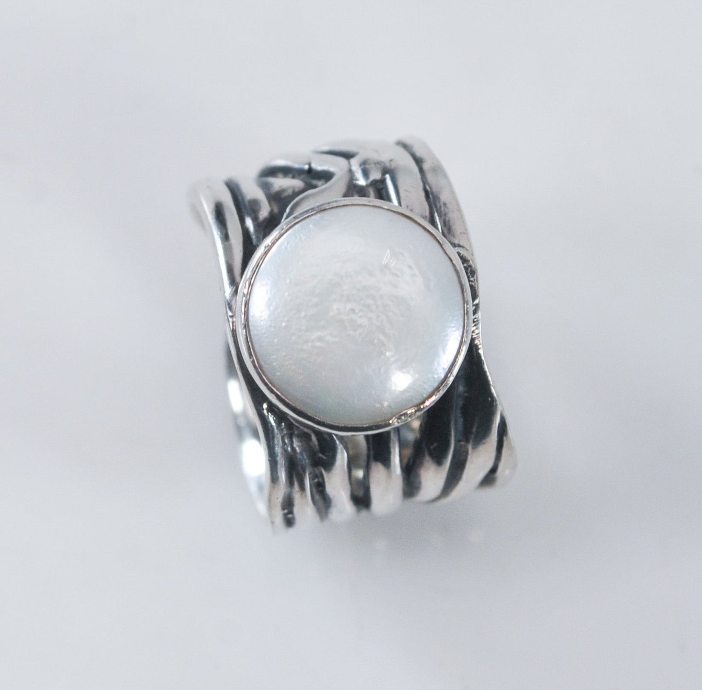 Silpada Sterling Silver Coin Pearl Ring