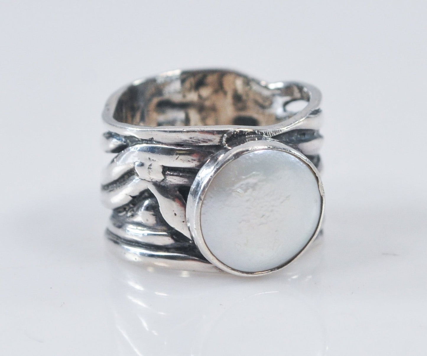 Silpada Sterling Silver Coin Pearl Ring