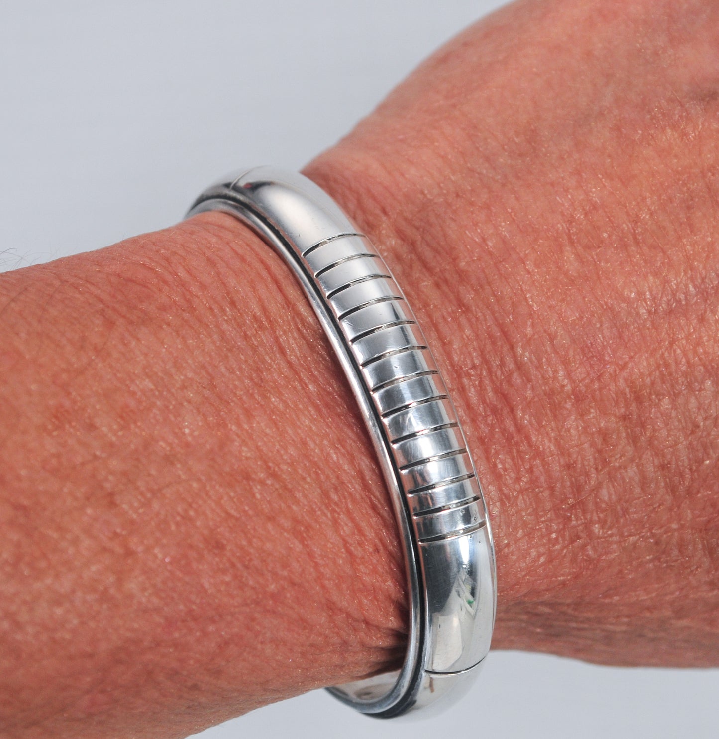 Julian Nez Navajo Sterling Silver Cuff Bracelet