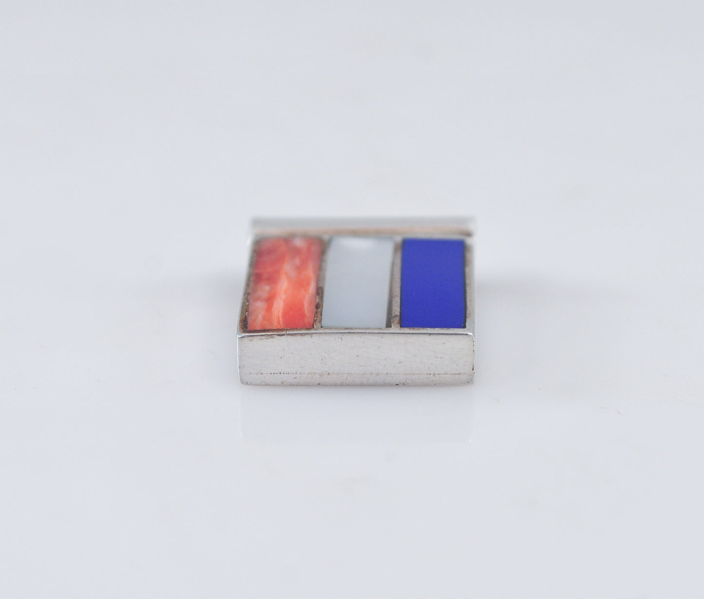 950 Sterling Silver Square Inlay Slider Pendant