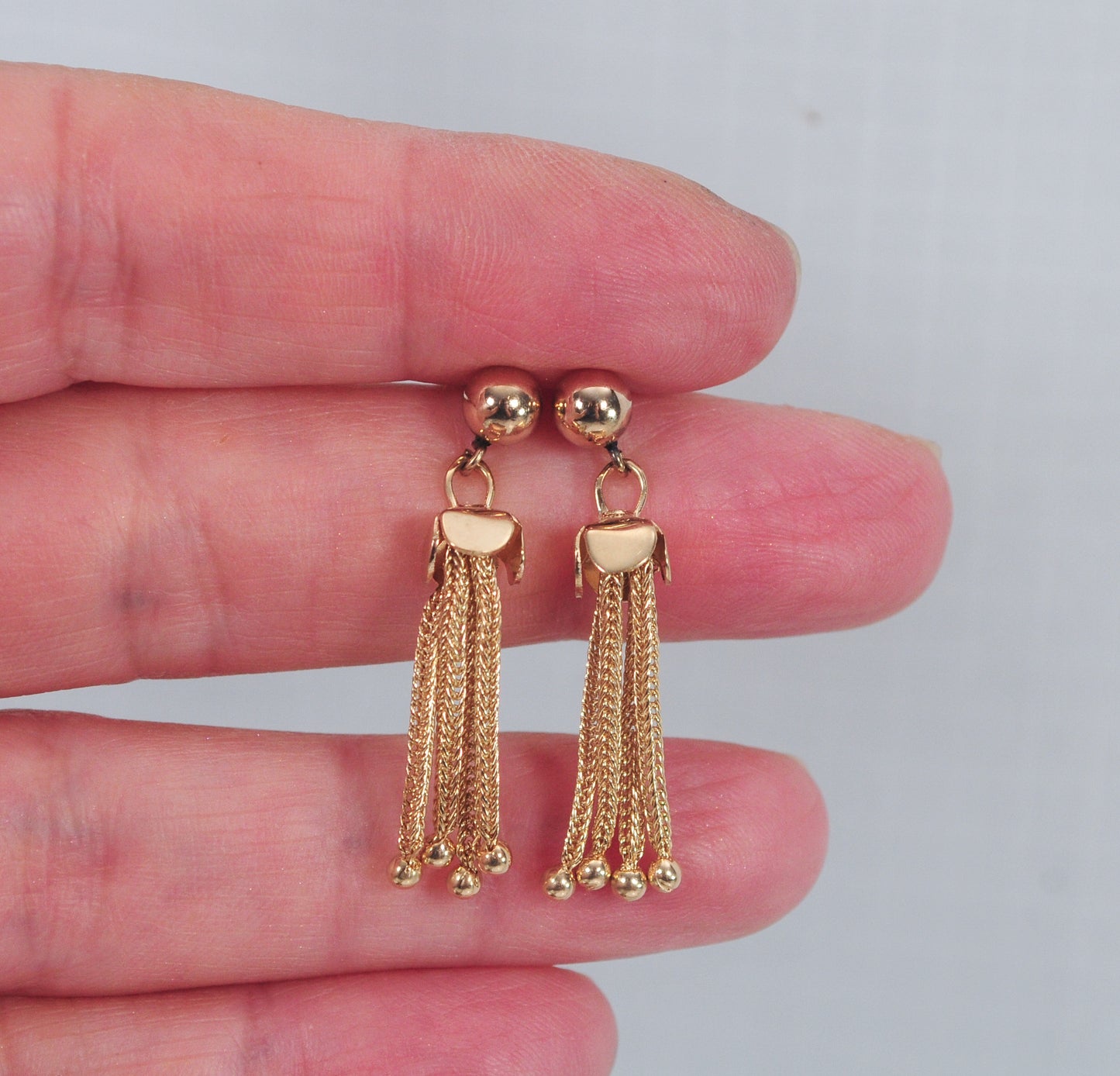 Antique 14K Gold Tassel Earrings