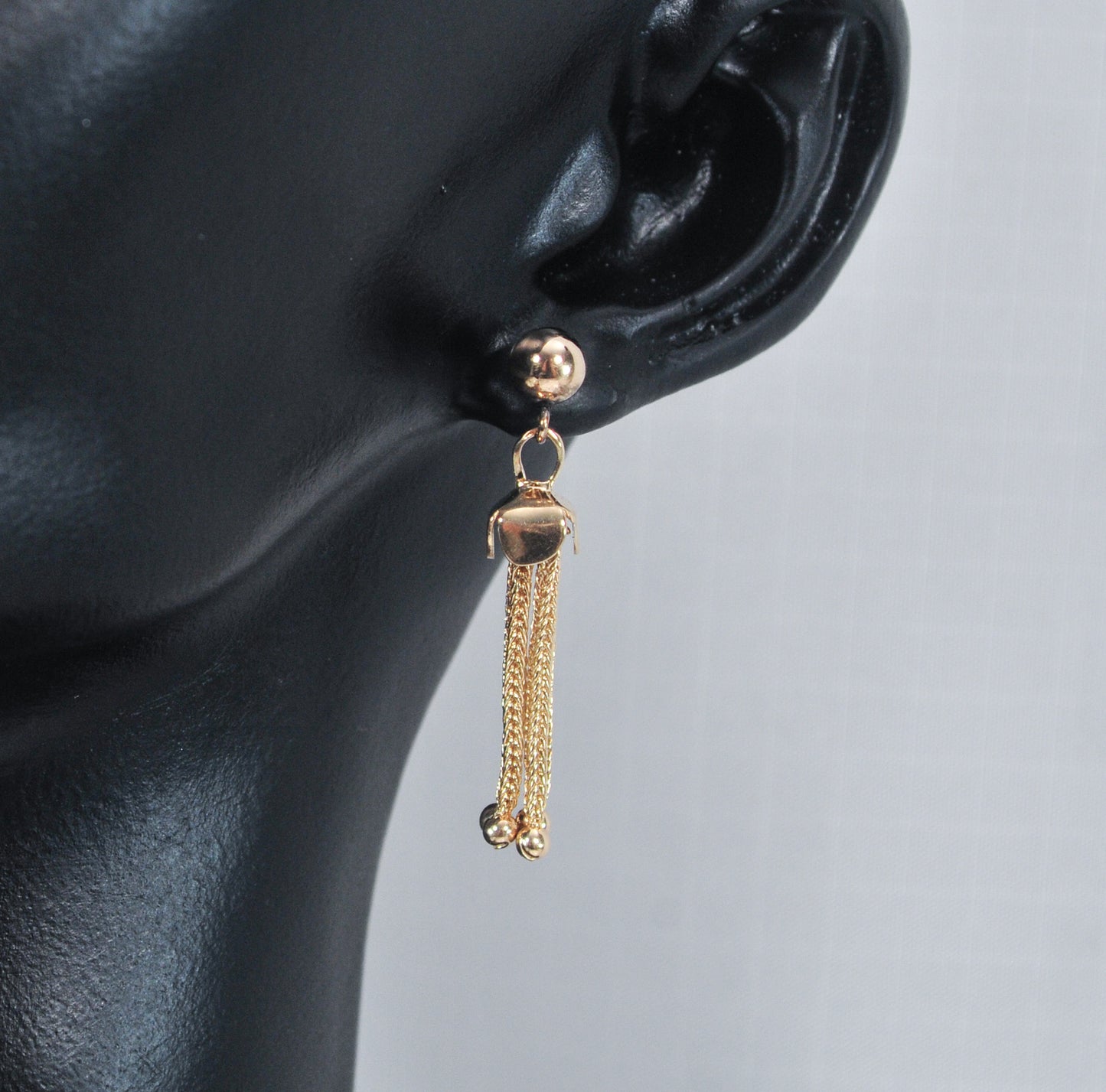 Antique 14K Gold Tassel Earrings