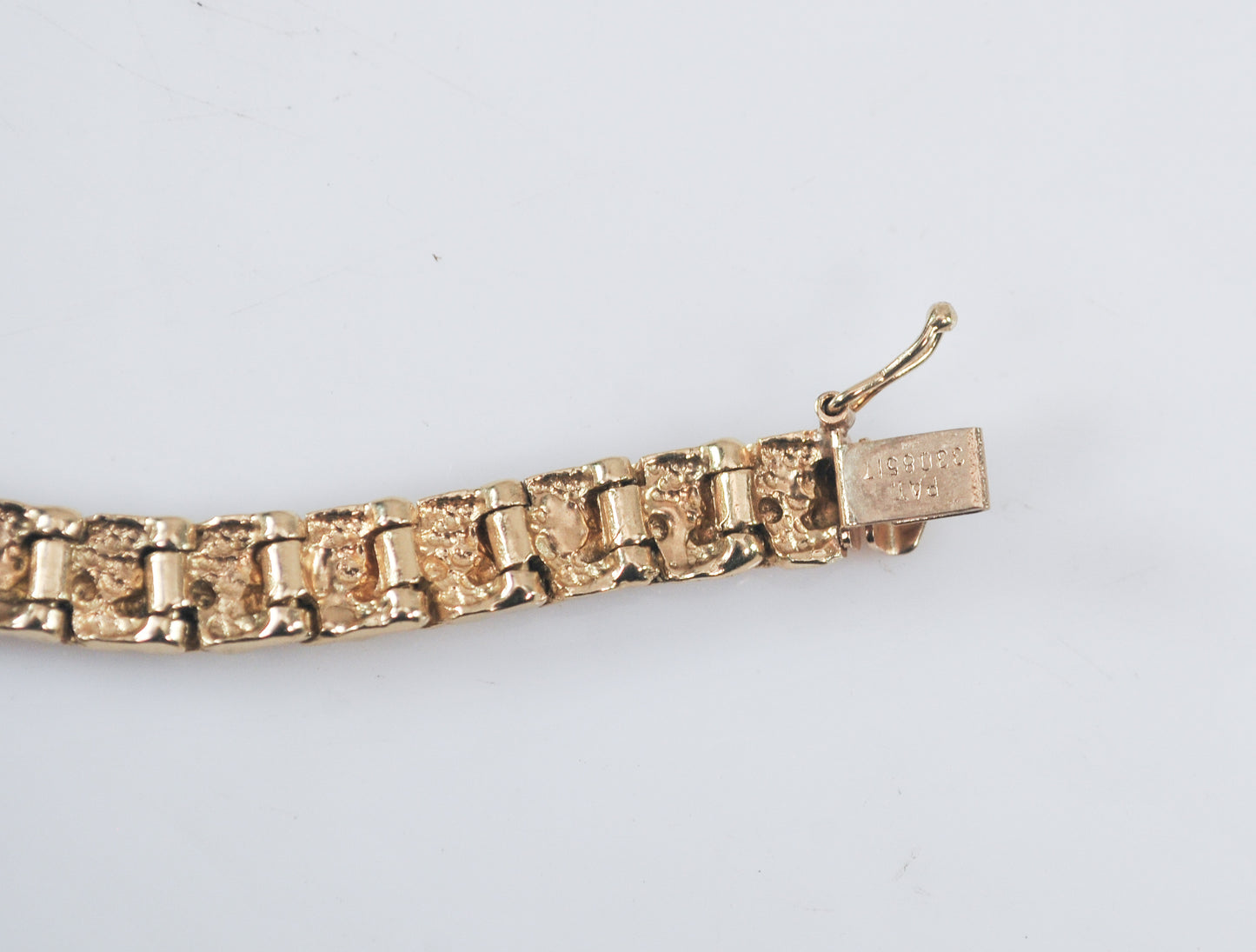 14K Gold Nugget Bracelet, 18 Grams