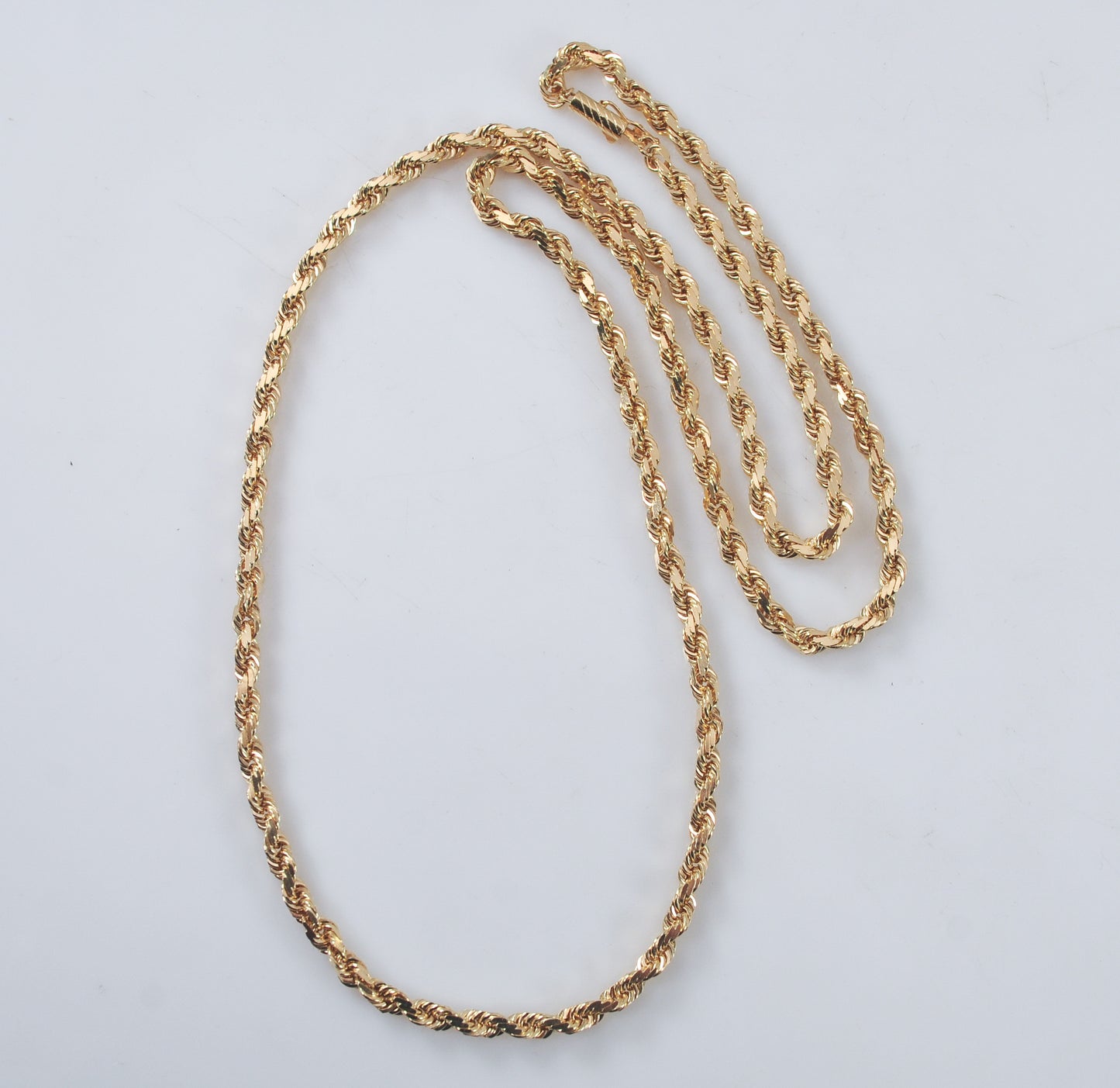 Heavy 14K Gold Rope Chain Necklace