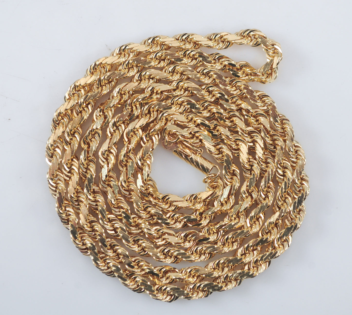 Heavy 14K Gold Rope Chain Necklace