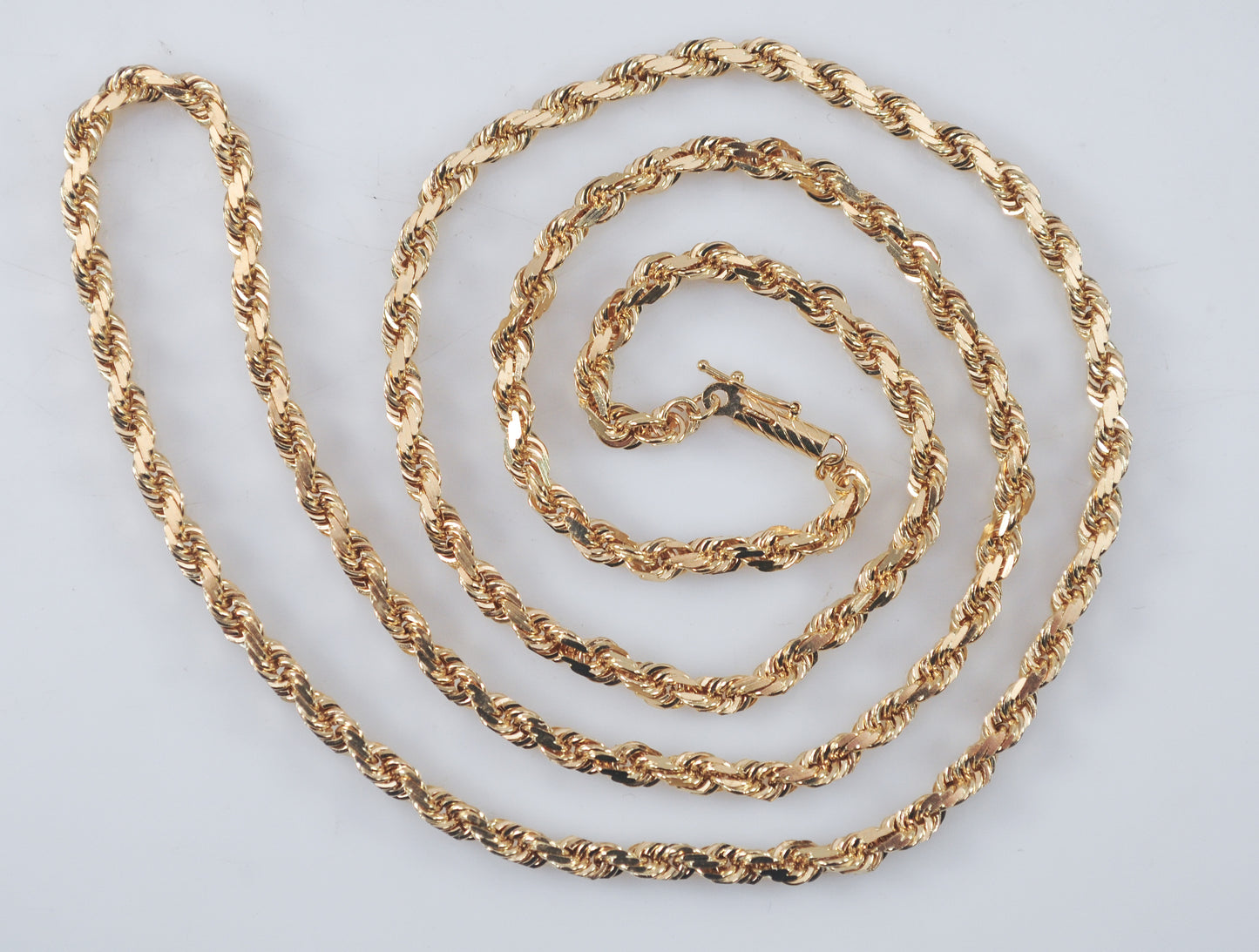 Heavy 14K Gold Rope Chain Necklace