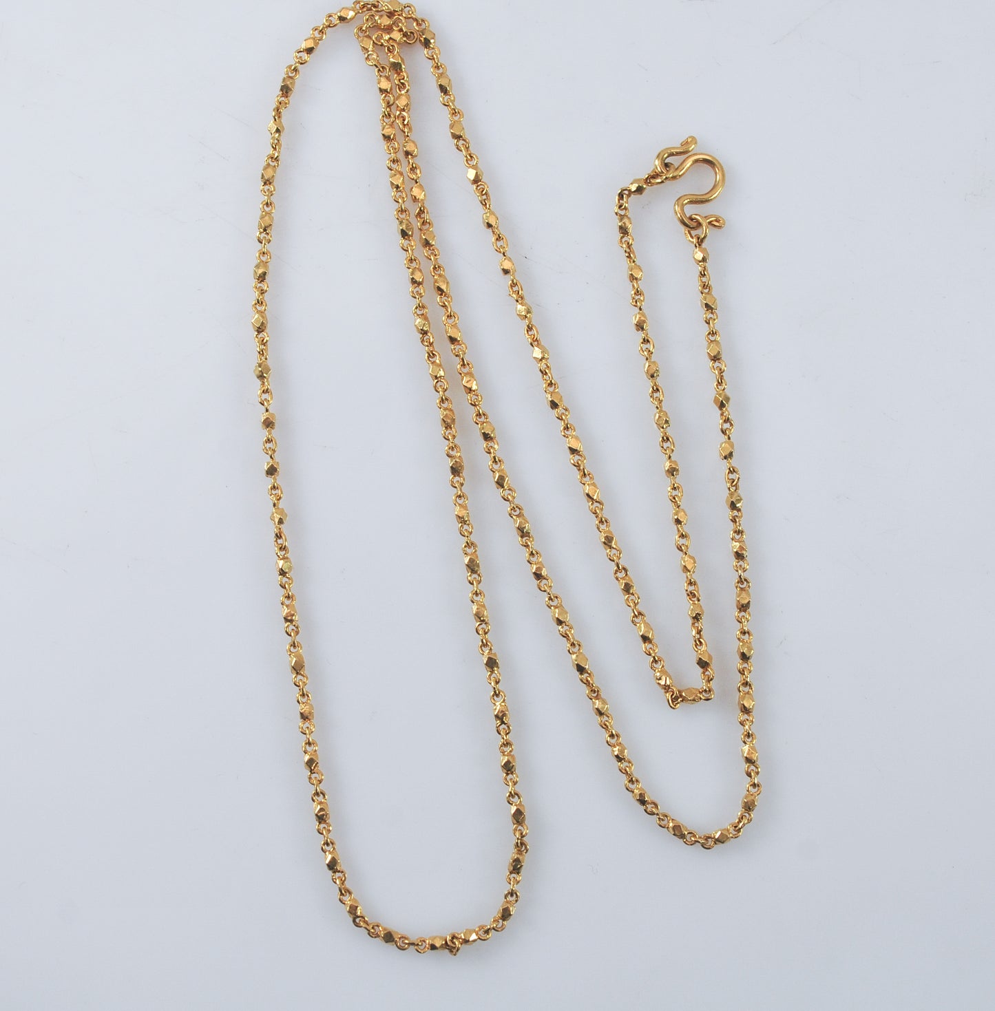 24K Gold Nugget Chain Necklace