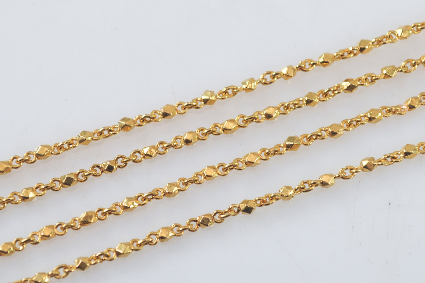 24K Gold Nugget Chain Necklace