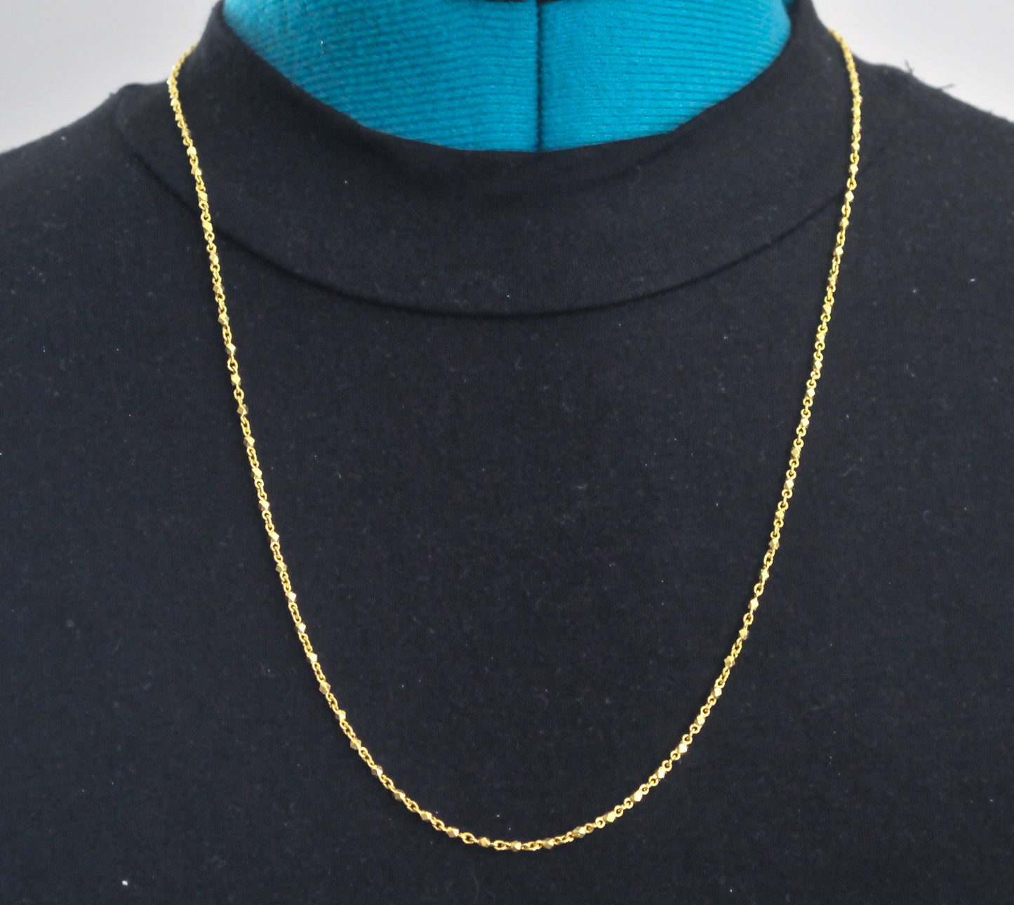 24K Gold Nugget Chain Necklace