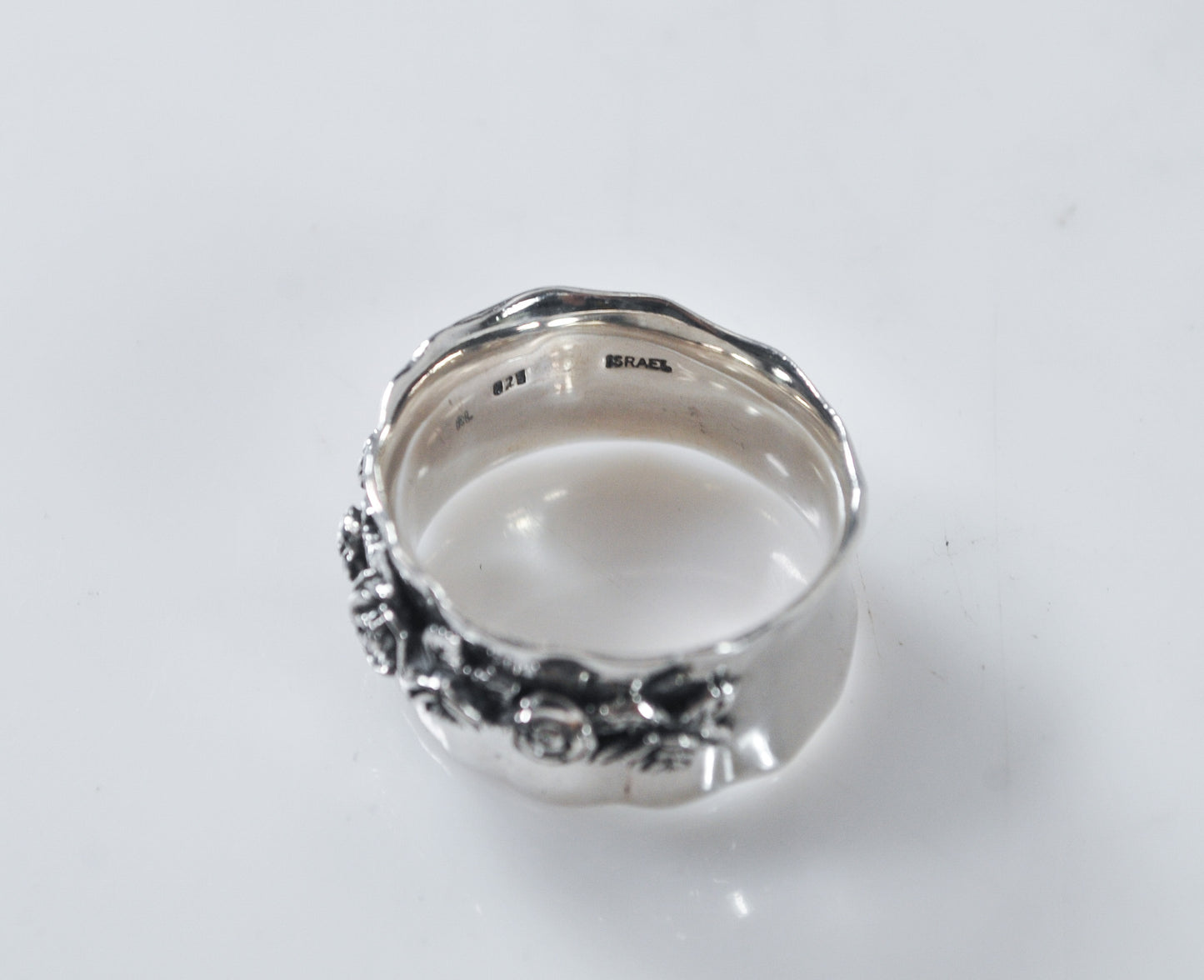 Regina Lane Israel Sterling Silver Rose Band Ring