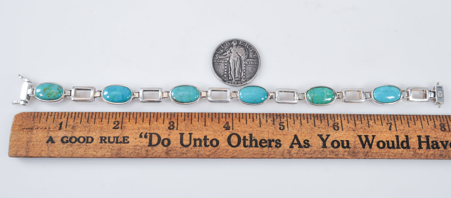 Jay King DTR Sterling Silver Reversible Turquoise Jasper Bracelet