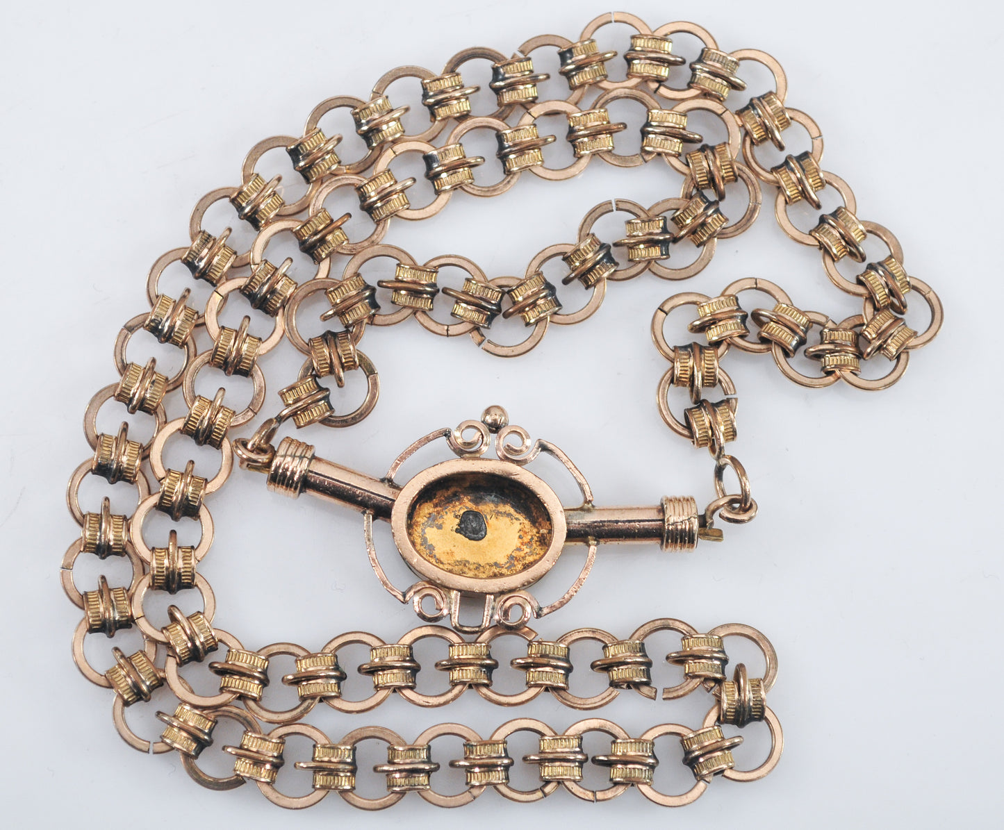 Antique Victorian Gold Filled Book Chain Necklace