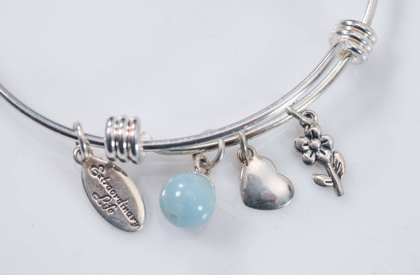 Enchanted Life 925 Sterling Silver Charm Bangle Bracelet