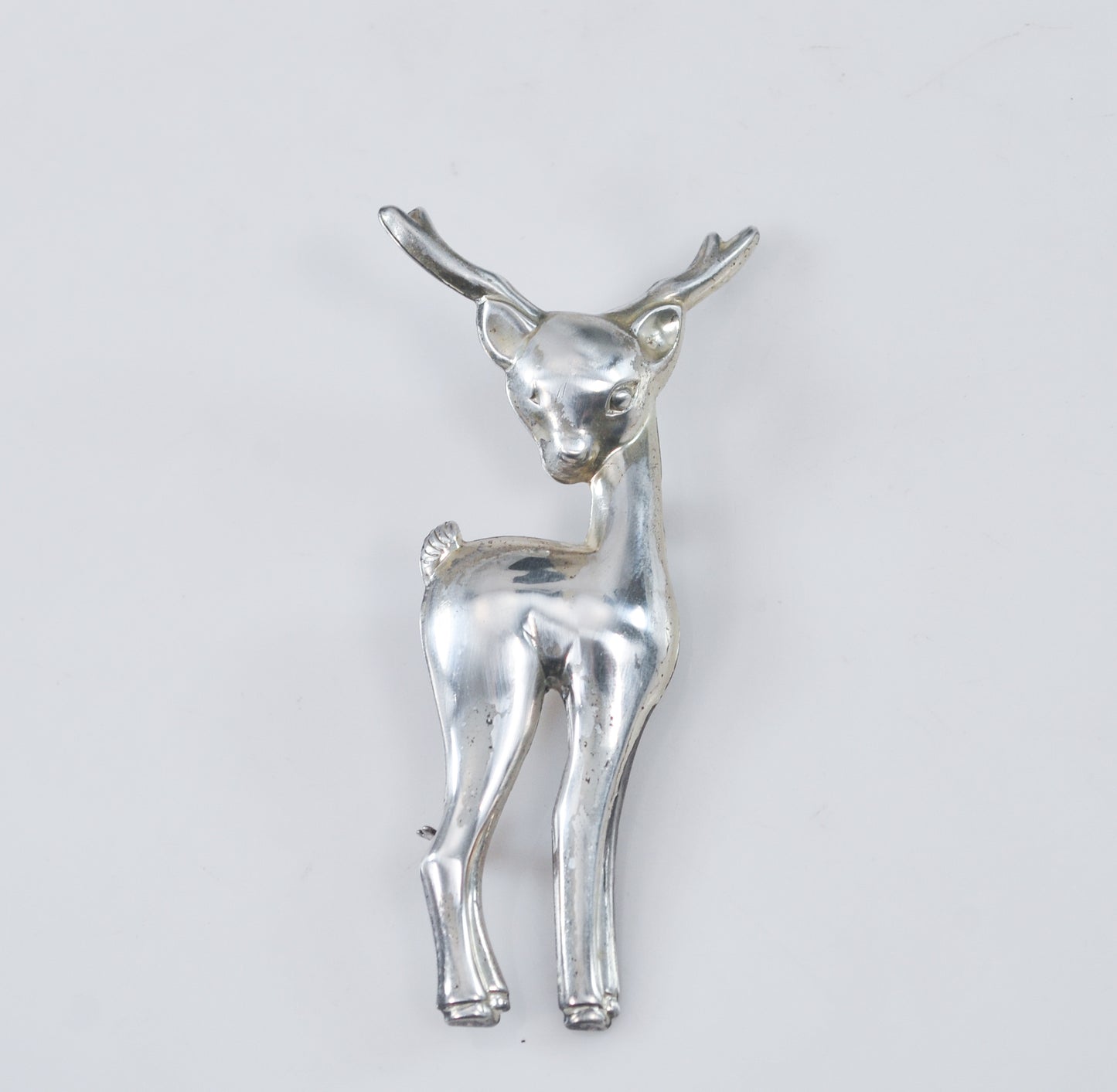 Vintage Signed Sterling Silver Deer Brooch