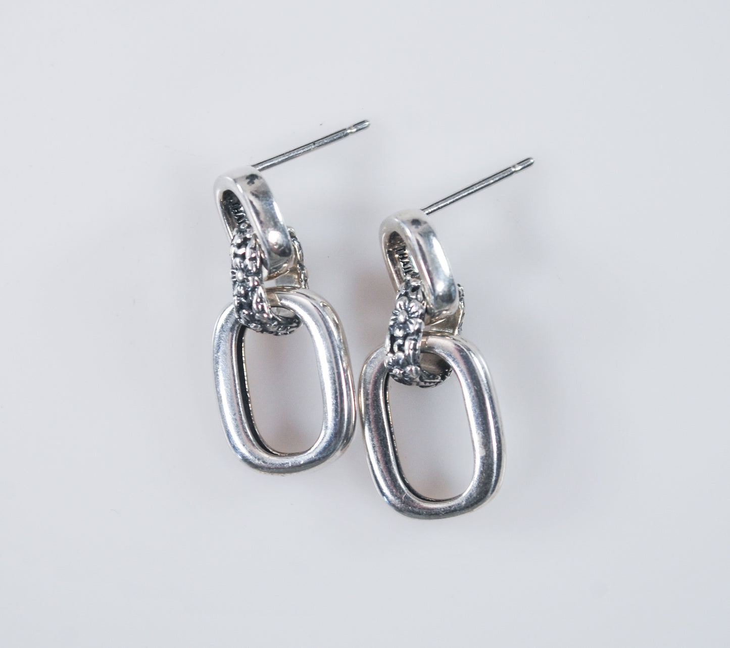 John Hardy Sterling Silver Oval Link Earrings