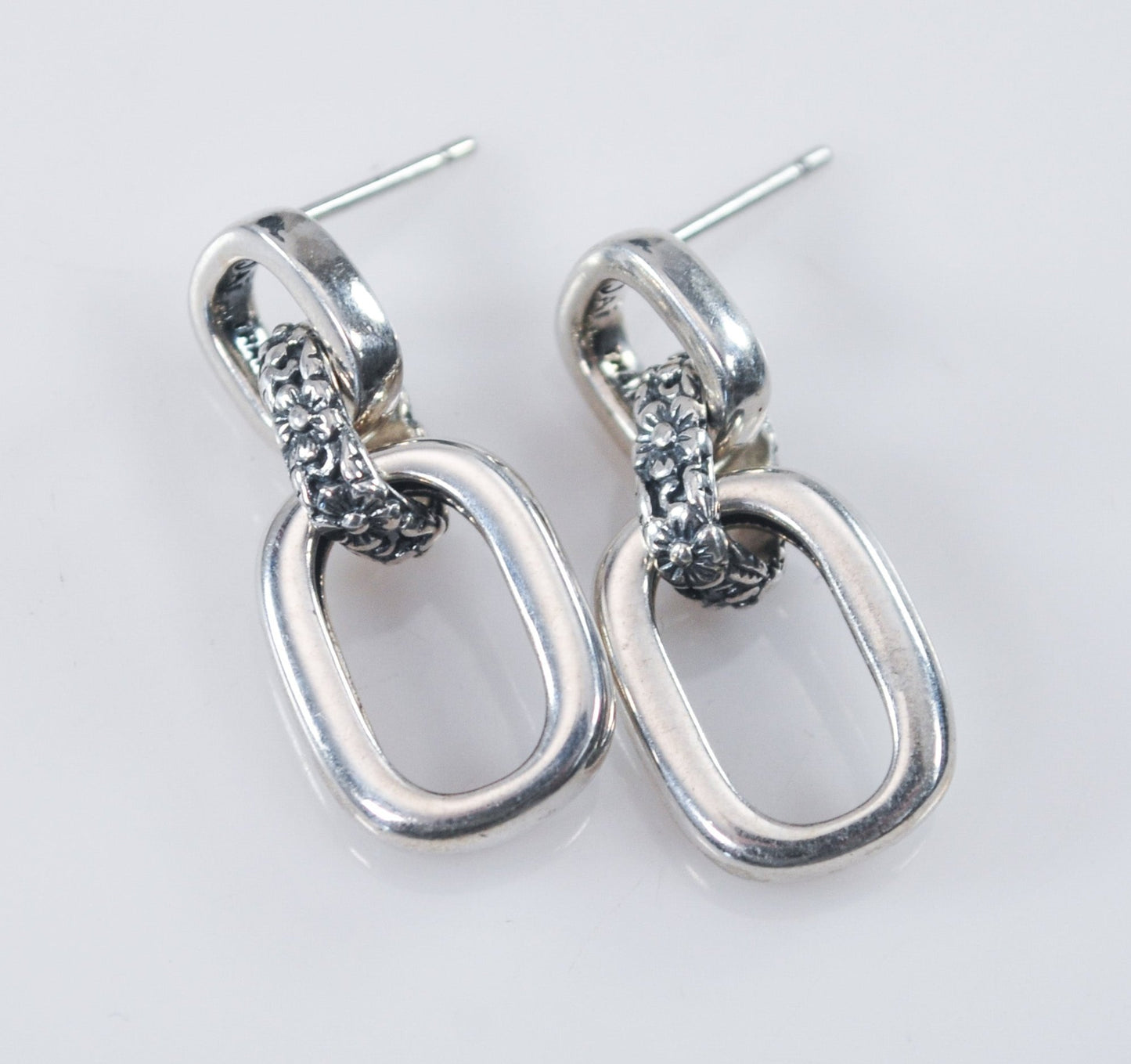 John Hardy Sterling Silver Oval Link Earrings