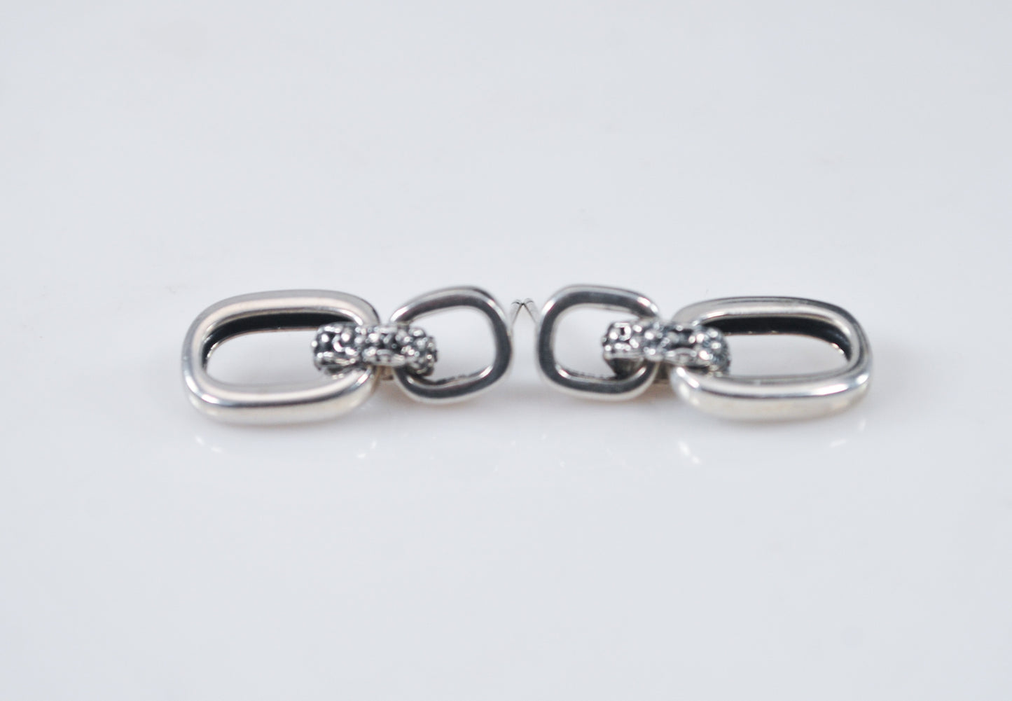 John Hardy Sterling Silver Oval Link Earrings