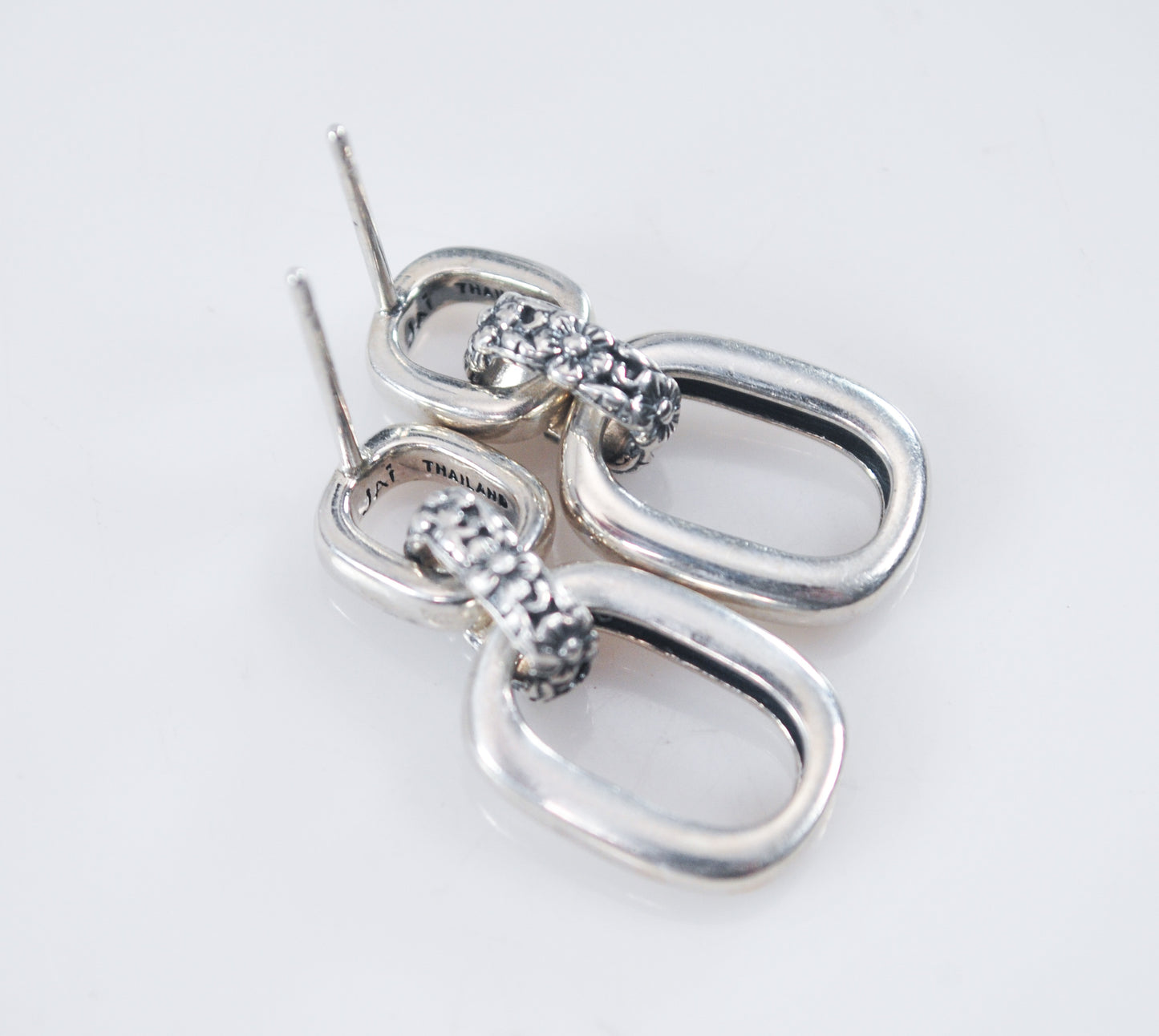 John Hardy Sterling Silver Oval Link Earrings