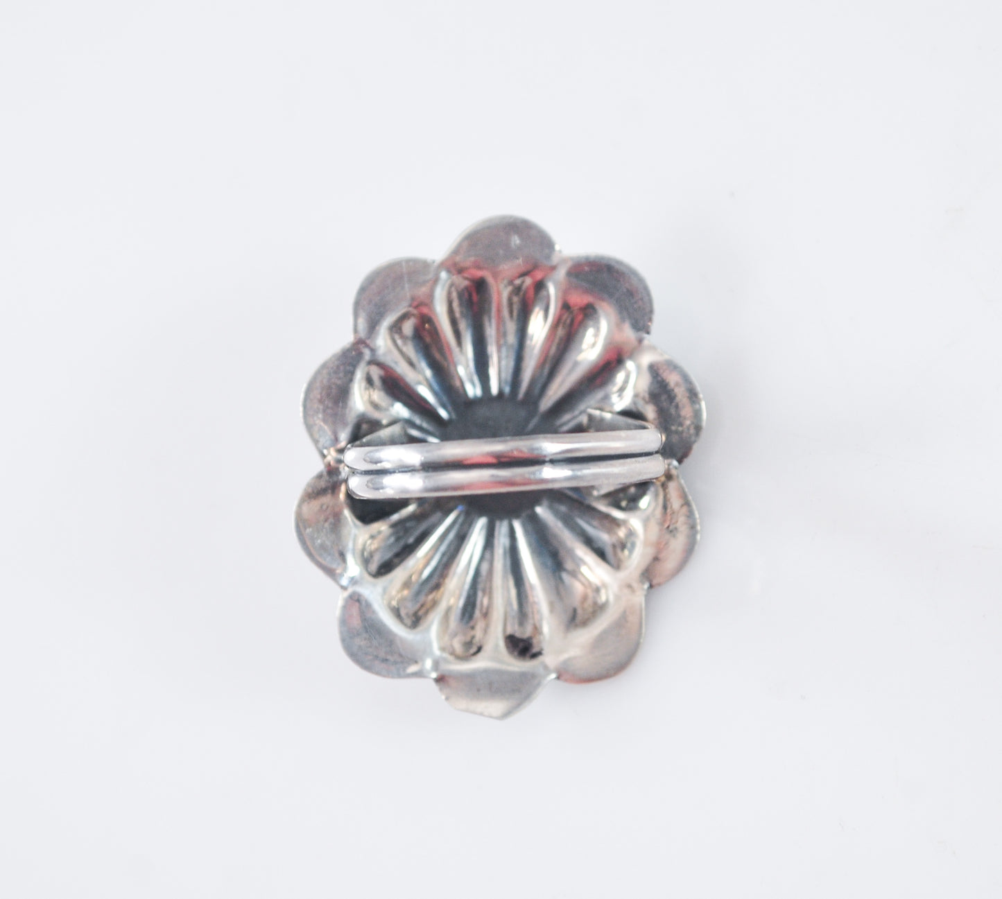 Navajo Sterling Silver Spiny Oyster Concho Ring