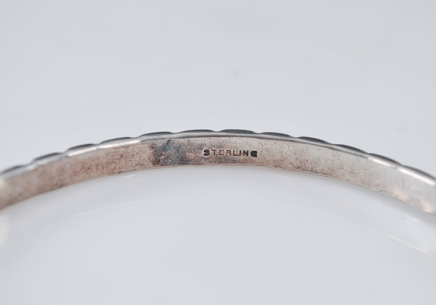 Vintage Narrow Sterling Silver Bangle Bracelet