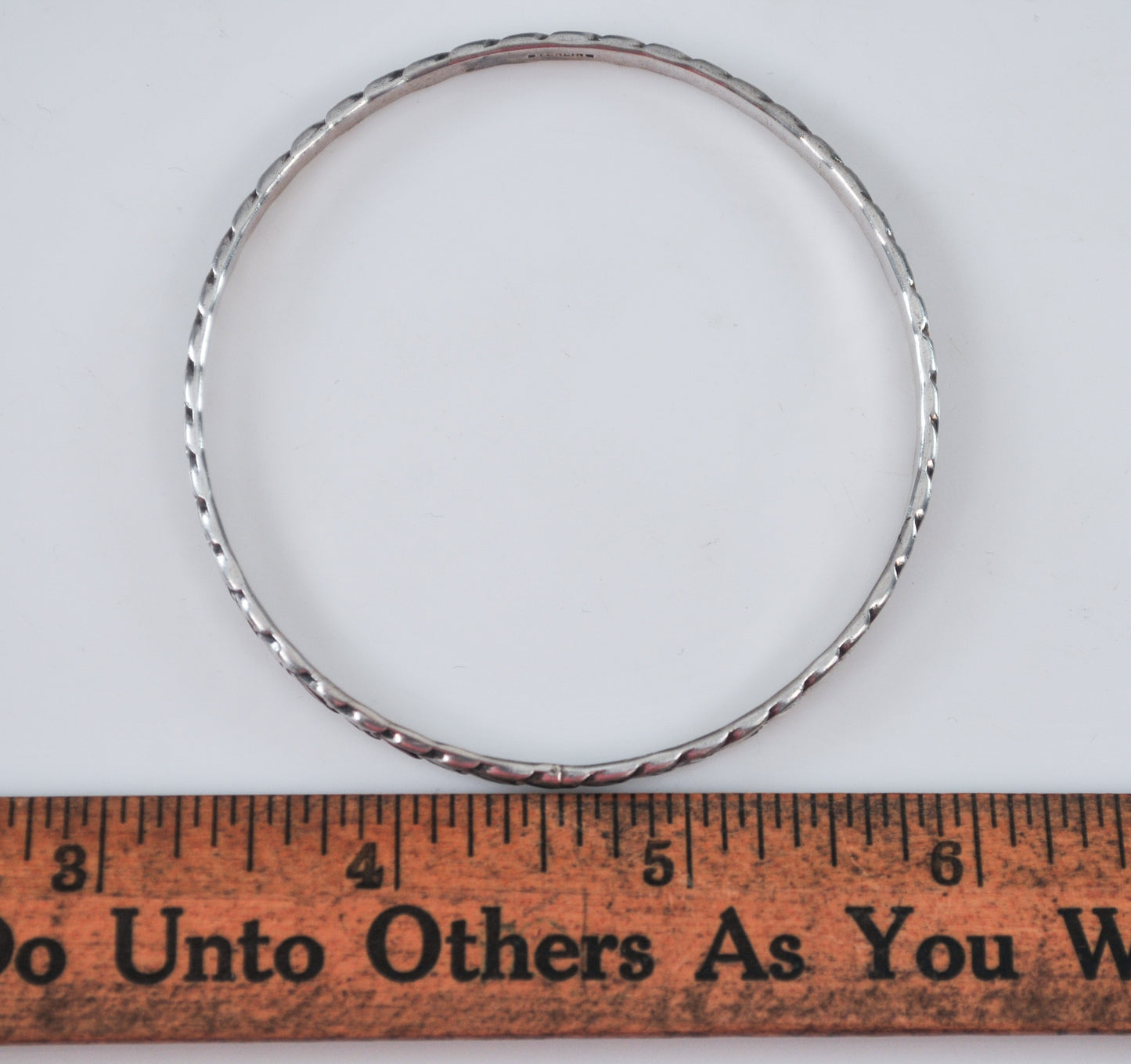 Vintage Narrow Sterling Silver Bangle Bracelet