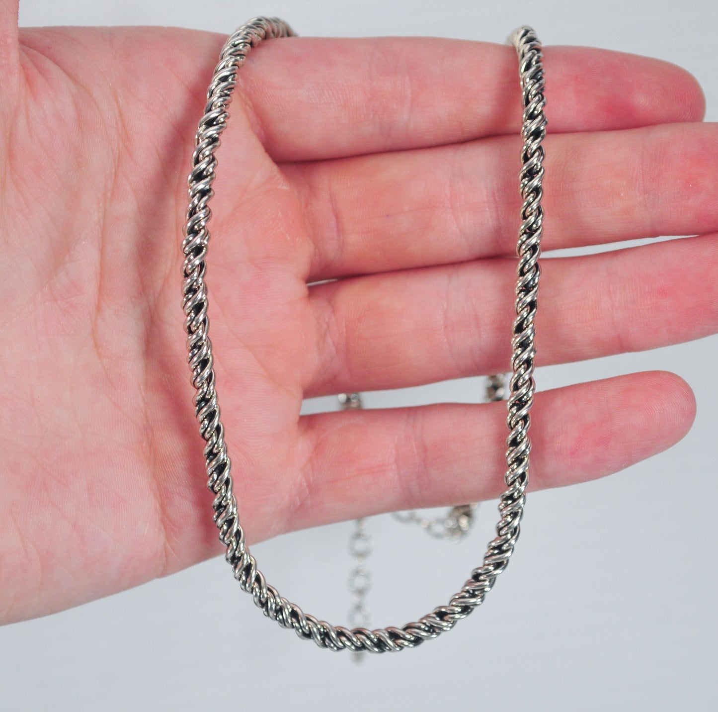 As Is - Heavy JAI John Hardy Sterling Silver Twisted Chain Necklace