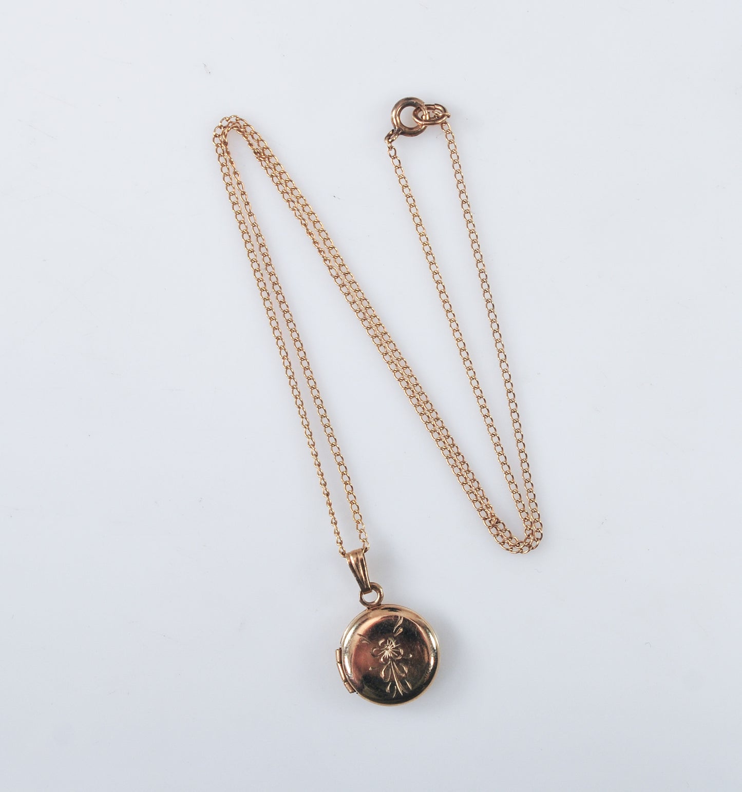 Vintage Ballou Gold Filled Baby Locket Necklace