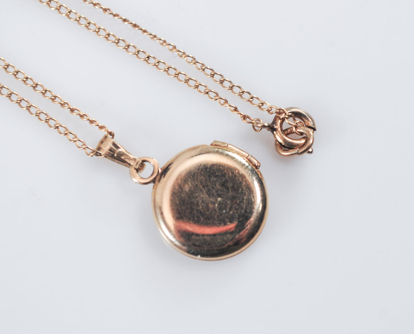 Vintage Ballou Gold Filled Baby Locket Necklace