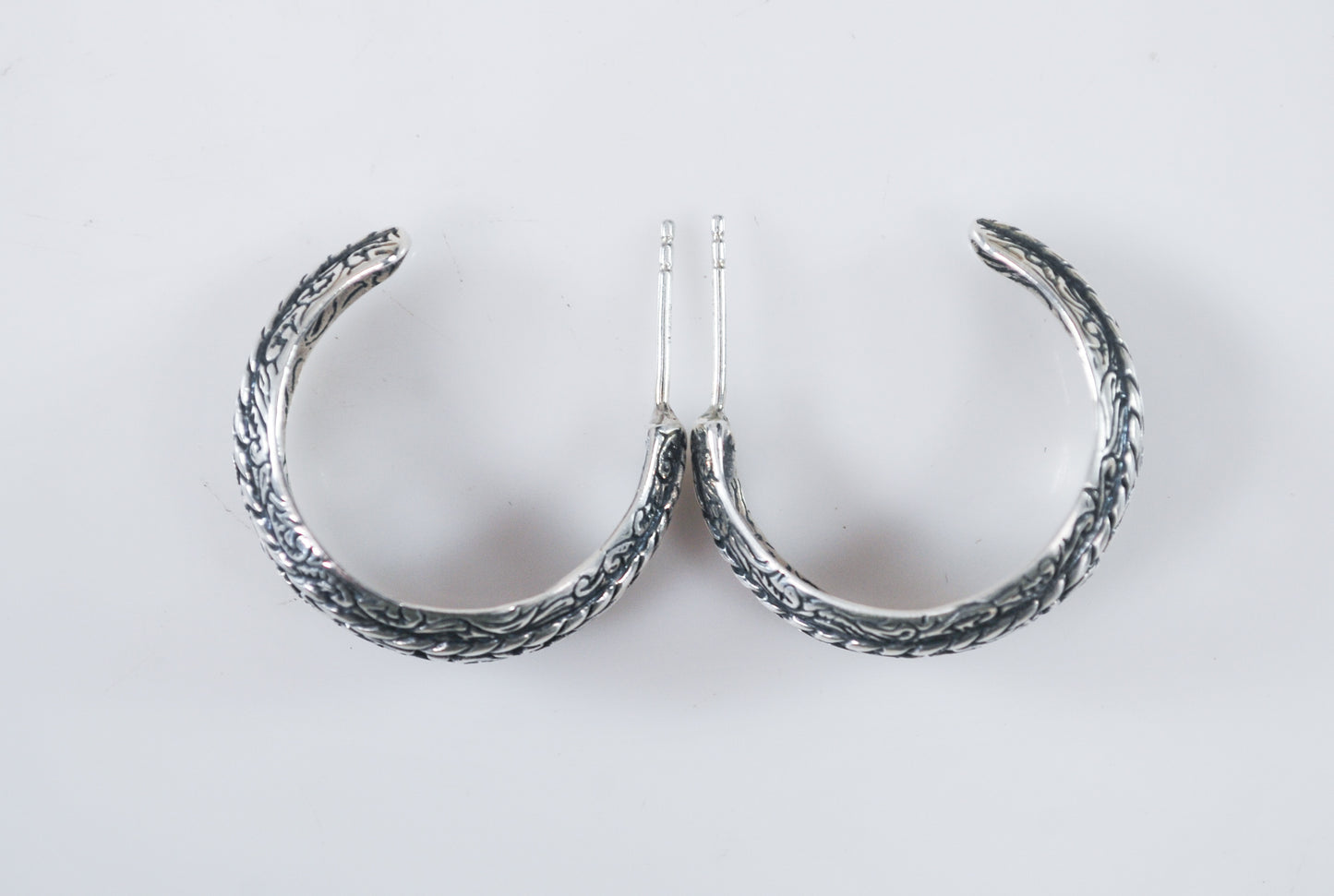 Carolyn Pollack Relios Sterling Silver Half Hoop Earrings