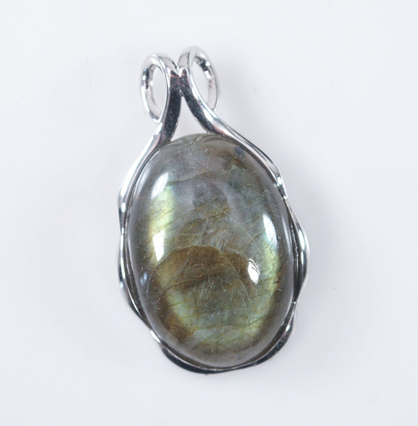 Signed Labradorite Sterling Silver Pendant