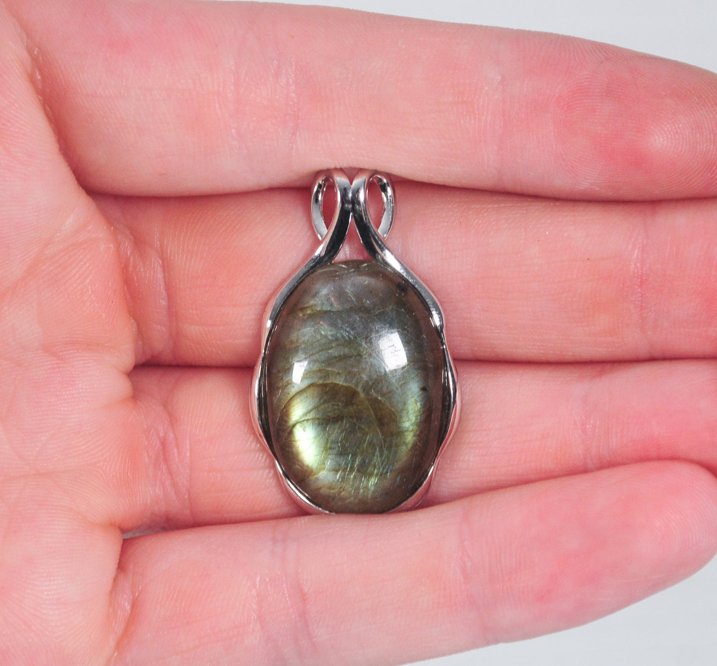 Signed Labradorite Sterling Silver Pendant