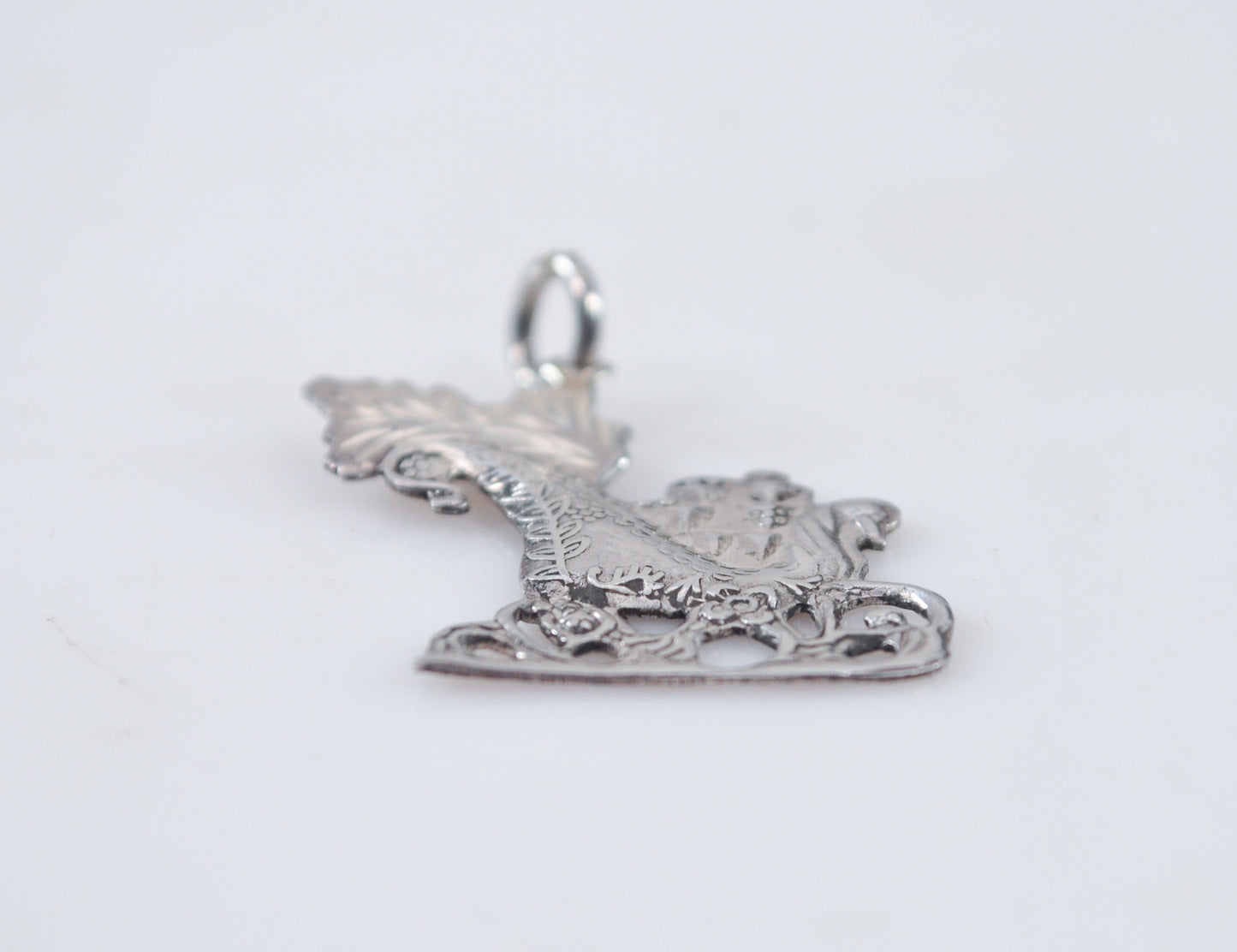 Vintage Sterling Silver Sleigh Charm Pendant