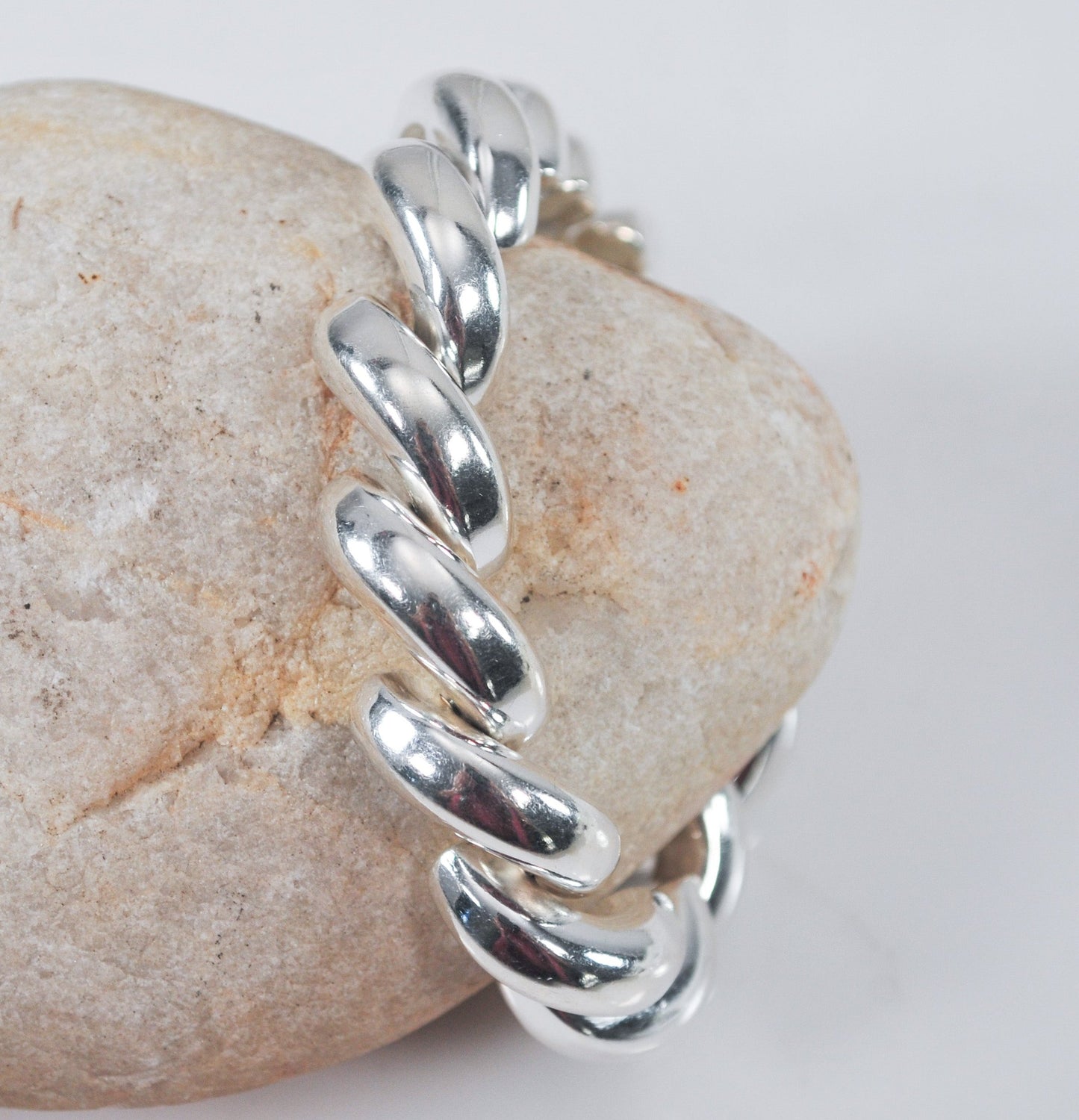 Chunky 925 Italy San Marco Sterling Silver Bracelet