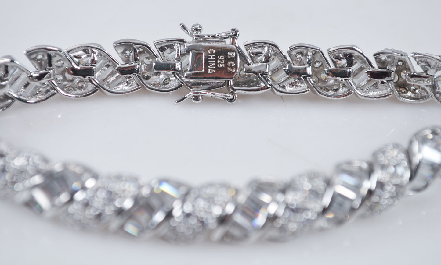 Fancy Ross Simons 925 Sterling Silver CZ Tennis Bracelet