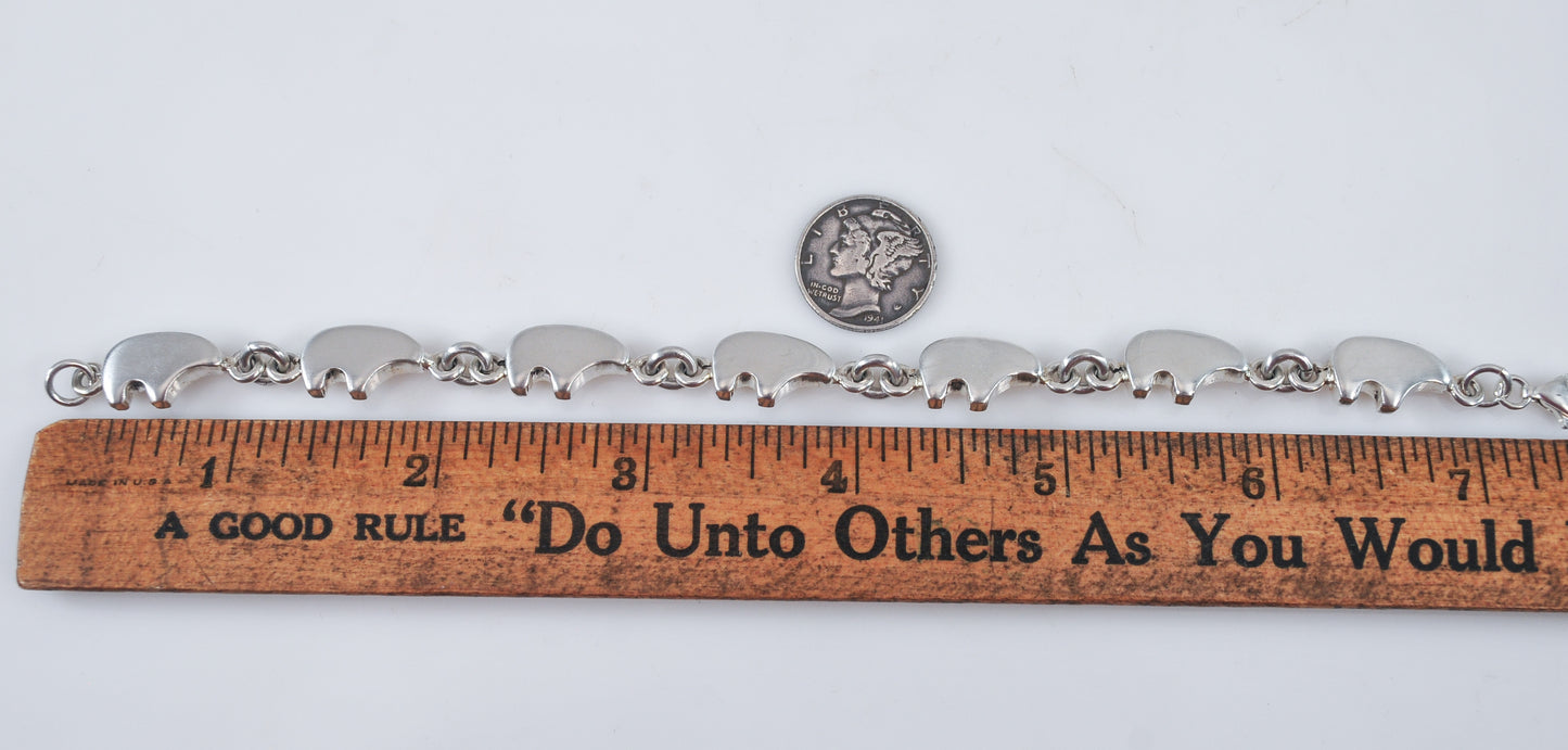 Sterling Silver Southwestern Bear Bracelet